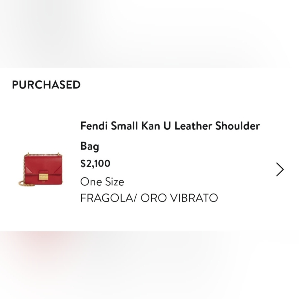 Authentic Fendi small Kan U leather bag in red - Picture 12 of 12